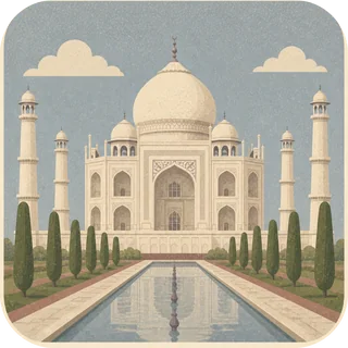 Taj Mahal landmark tile